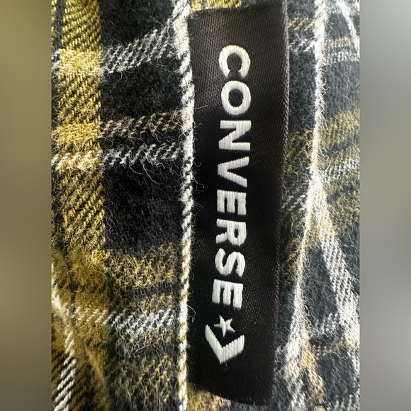 Converse Plaid Button Down Relaxed Boyfriend Fit M - Picture 7 of 9